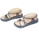 Women's Sandals - Brown and Cream