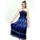 Navy Blue Floral Maxi Dress