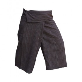 Black Thai Fisherman Pants 3/4 Length - Cotton